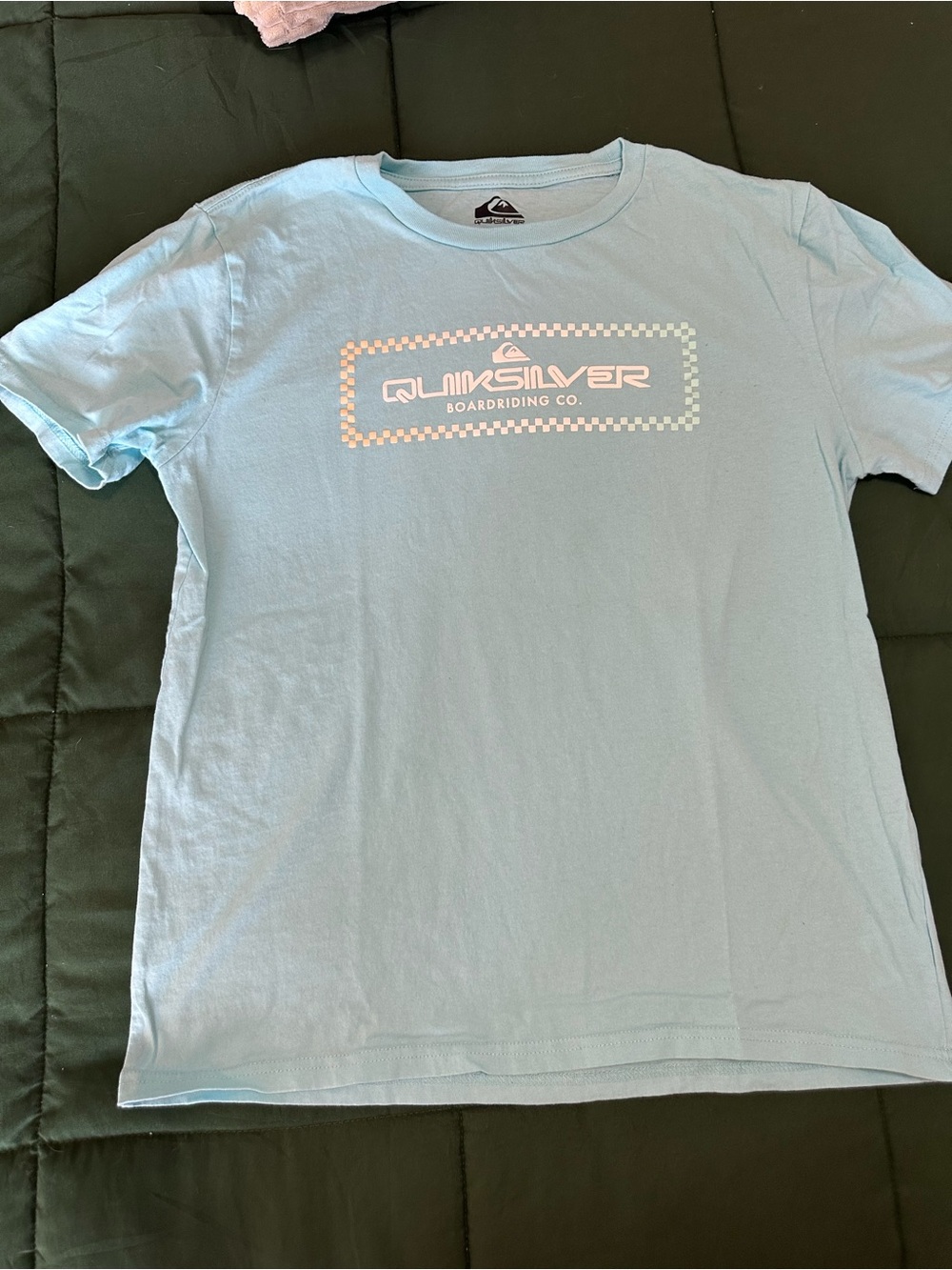 Quiksilver Light Blue Logo Short Sleeve Tee